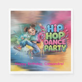 Serviette En Papier Fête d'anniversaire de danse hip hop pour filles (Devant)