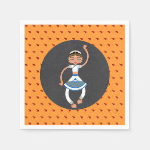 Serviette En Papier Fête d'anniversaire de danseuse indienne