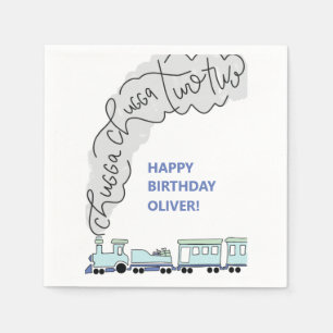 Serviette En Papier Fête d'anniversaire de deux ans Chugga Chugga Two