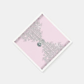 Serviette En Papier Fête d'anniversaire de diamant rose (Coin)