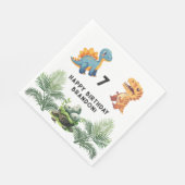 Serviette En Papier Fête d'anniversaire de Dinasaur Kid (Coin)