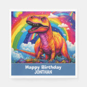 Serviette En Papier Fête d'anniversaire de Dino-Mite (Devant)