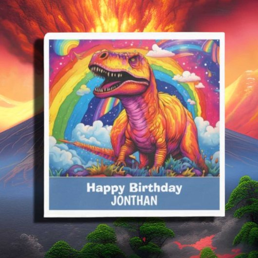 Serviette En Papier Fête d'anniversaire de Dino-Mite