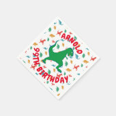 Serviette En Papier Fête d'anniversaire de Dinosaur (Coin)