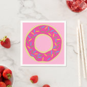 Serviette En Papier Fête d'anniversaire de Donut (En situation)