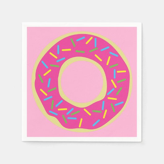 Serviette En Papier Fête d'anniversaire de Donut (Devant)