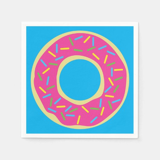 Serviette En Papier Fête d'anniversaire de Donut (Devant)