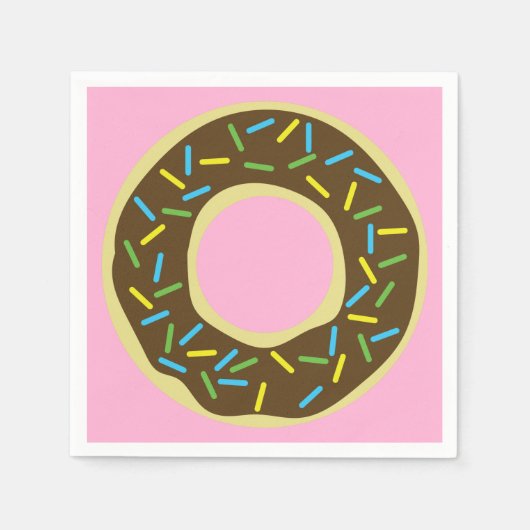 Serviette En Papier Fête d'anniversaire de Donut (Devant)
