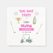 Serviette En Papier Fête d'anniversaire de fille de golf (Devant)
