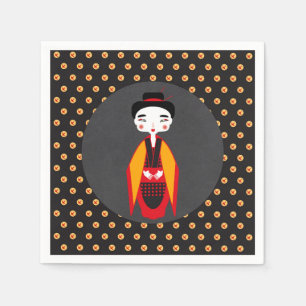 Serviette En Papier Fête d'anniversaire de fille en kimono