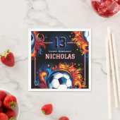 Serviette En Papier Fête d'anniversaire de football (En situation)