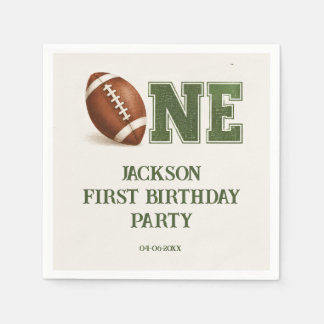 Serviette En Papier Fête d'anniversaire de football de première année 