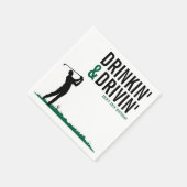 Serviette En Papier Fête d'anniversaire de golf adulte avec boisson et (Coin)