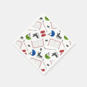Serviette En Papier Fête d'anniversaire de hockey sur glace (Coin)