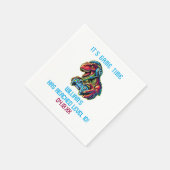 Serviette En Papier Fête d'anniversaire de jeu vidéo dinosaure (Coin)
