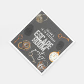 Serviette En Papier Fête d'anniversaire de la chambre d'évasion (Coin)