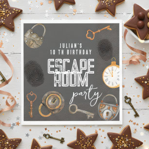 Serviette En Papier Fête d'anniversaire de la chambre d'évasion