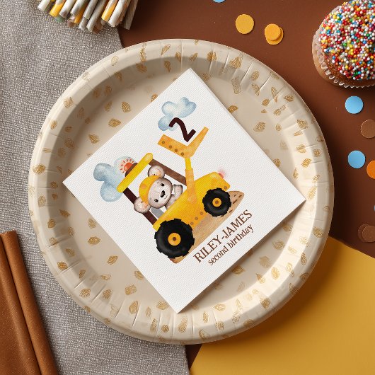 Serviette En Papier Fête d'anniversaire de la construction