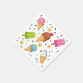 Serviette En Papier Fête d'anniversaire de la crème glacée (Coin)