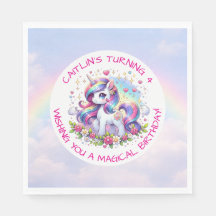 Fête d'anniversaire de la fille licorne arc-en-cie