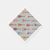 Serviette En Papier Fête d'anniversaire de la guitare (Coin)