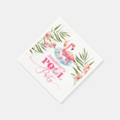Serviette En Papier Fête d'anniversaire de la piscine Gilr rose flamin (Coin)