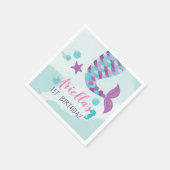 Serviette En Papier Fête d'anniversaire de la sirène (Coin)