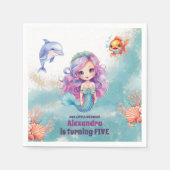 Serviette En Papier Fête d'anniversaire de la Sirène magique (Devant)