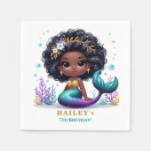 Serviette En Papier Fête d'anniversaire de la Sirène magique (Devant)