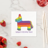 Serviette En Papier Fête d'anniversaire de l'âne arc-en-ciel personnal (En situation)