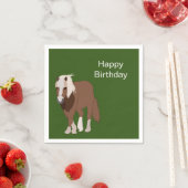 Serviette En Papier Fête d'anniversaire de l'animal cheval (En situation)