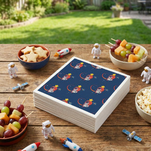 Serviette En Papier Fête d'anniversaire de l'astronaute de l'espace ex