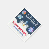 Serviette En Papier Fête d'anniversaire de l'astronaute spatial (Coin)