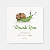 Serviette En Papier Fête d'anniversaire de l'escargot nature (Devant)