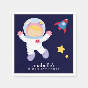 Serviette En Papier Fête d'anniversaire de l'espace astronaute personn