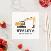 Serviette En Papier Fête d'anniversaire de l'excavatrice de véhicule d (En situation)