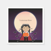 Serviette En Papier Fête d'anniversaire de Little Dracula Vampire (Devant)