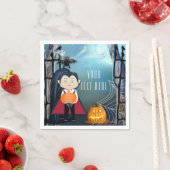 Serviette En Papier Fête d'anniversaire de Little Dracula Vampire (En situation)