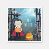Serviette En Papier Fête d'anniversaire de Little Dracula Vampire (Devant)
