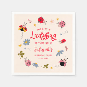 Serviette En Papier Fête d'anniversaire de Little Ladybug Insect