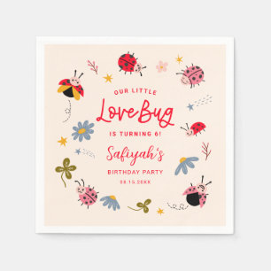 Serviette En Papier Fête d'anniversaire de Little Lovebug Insect