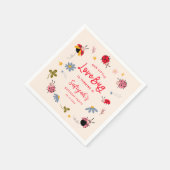 Serviette En Papier Fête d'anniversaire de Little Lovebug Insect (Coin)