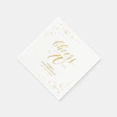 Serviette En Papier Fête d'anniversaire de l'or moderne Sparkle & Chee (Coin)