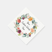 Serviette En Papier Fête d'anniversaire de mariage personnalisée avec (Coin)