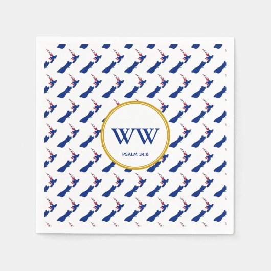 Serviette En Papier FÊTE D'ANNIVERSAIRE DE NOUVELLE-ZÉLANDE Patrimoine (Devant)