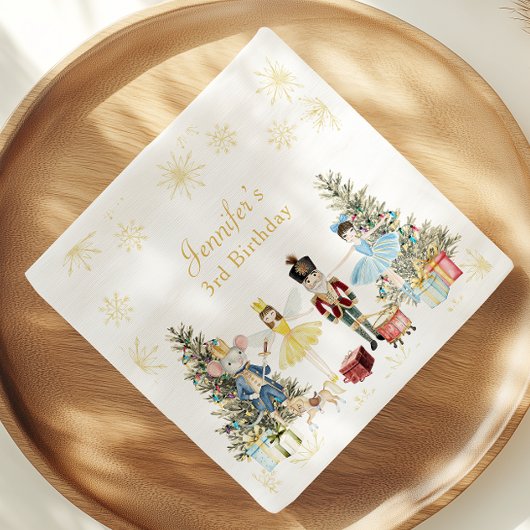 Serviette En Papier Fête d'anniversaire de Nutcracker