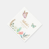 Serviette En Papier Fête d'anniversaire de papillon Garden Girl (Coin)