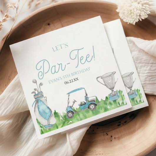 Serviette En Papier Fête d'anniversaire de Par-Tee Blue Golf