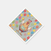 Serviette En Papier Fête d'anniversaire de poulet (Coin)