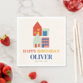 Serviette En Papier Fête d'anniversaire de quartier (En situation)